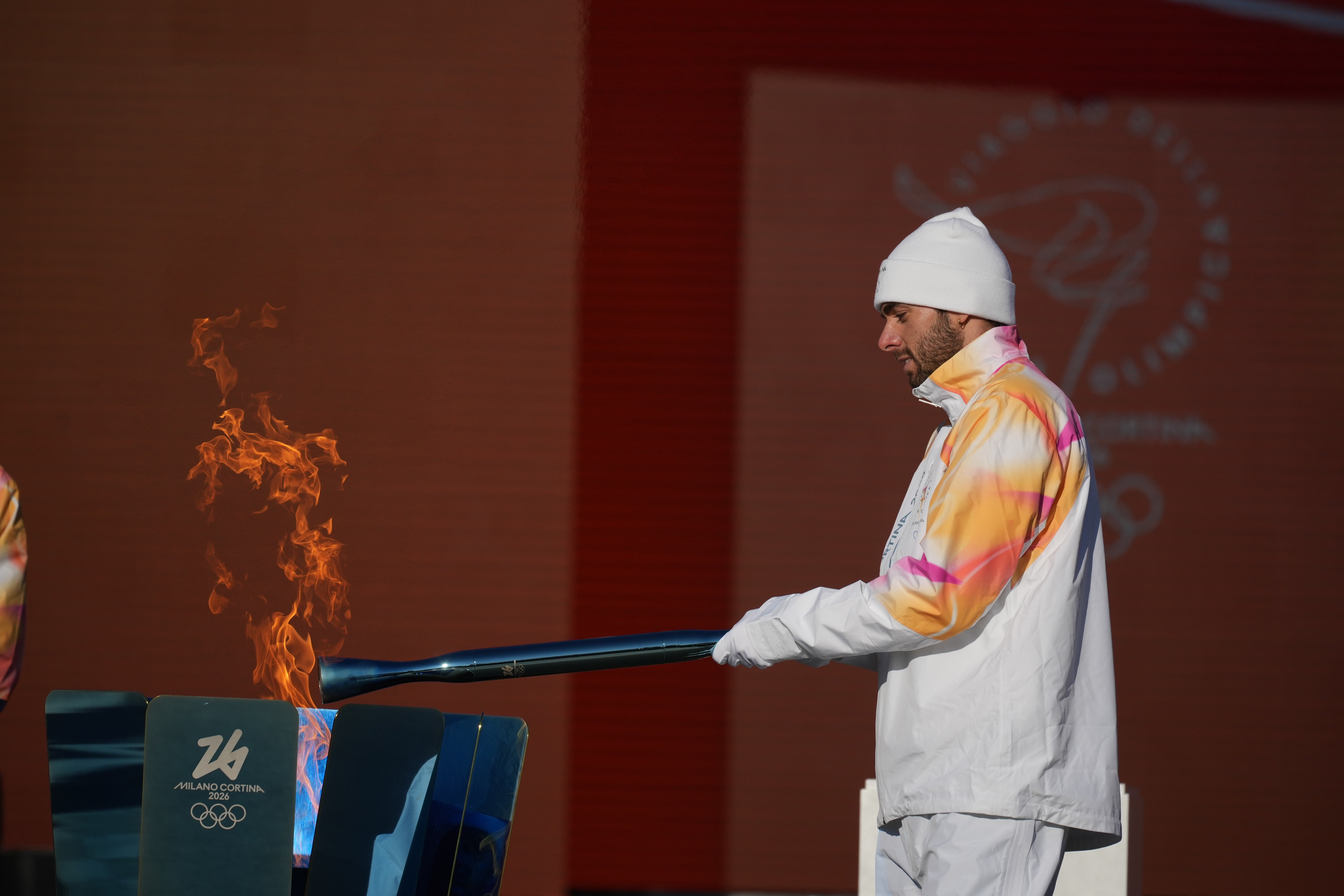 Italy Olympics Milan Cortina Flame