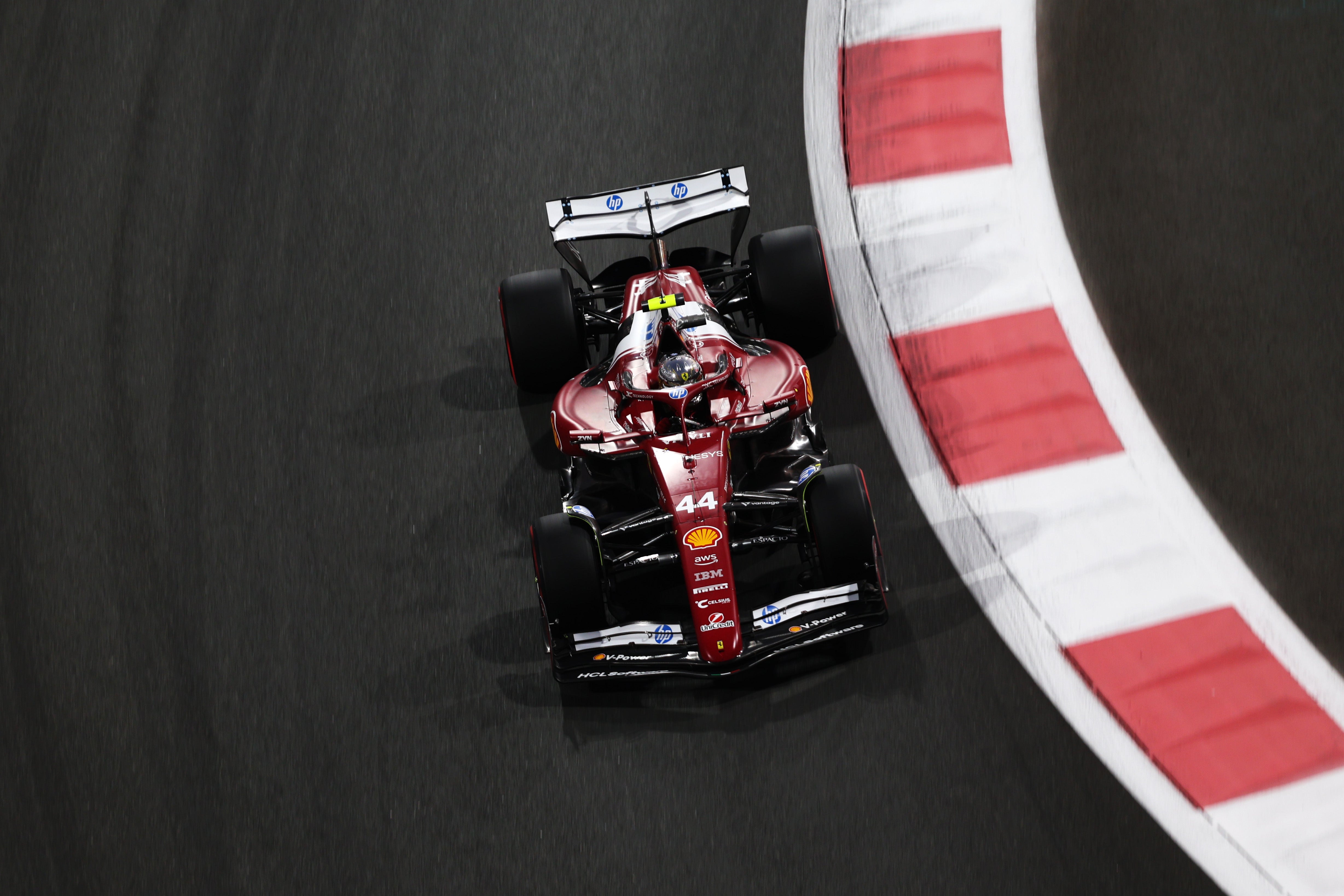 <p>Lewis Hamilton crashed his Ferrari during the third practice session</p>