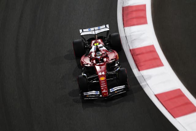 <p>Lewis Hamilton crashed his Ferrari during the third practice session</p>