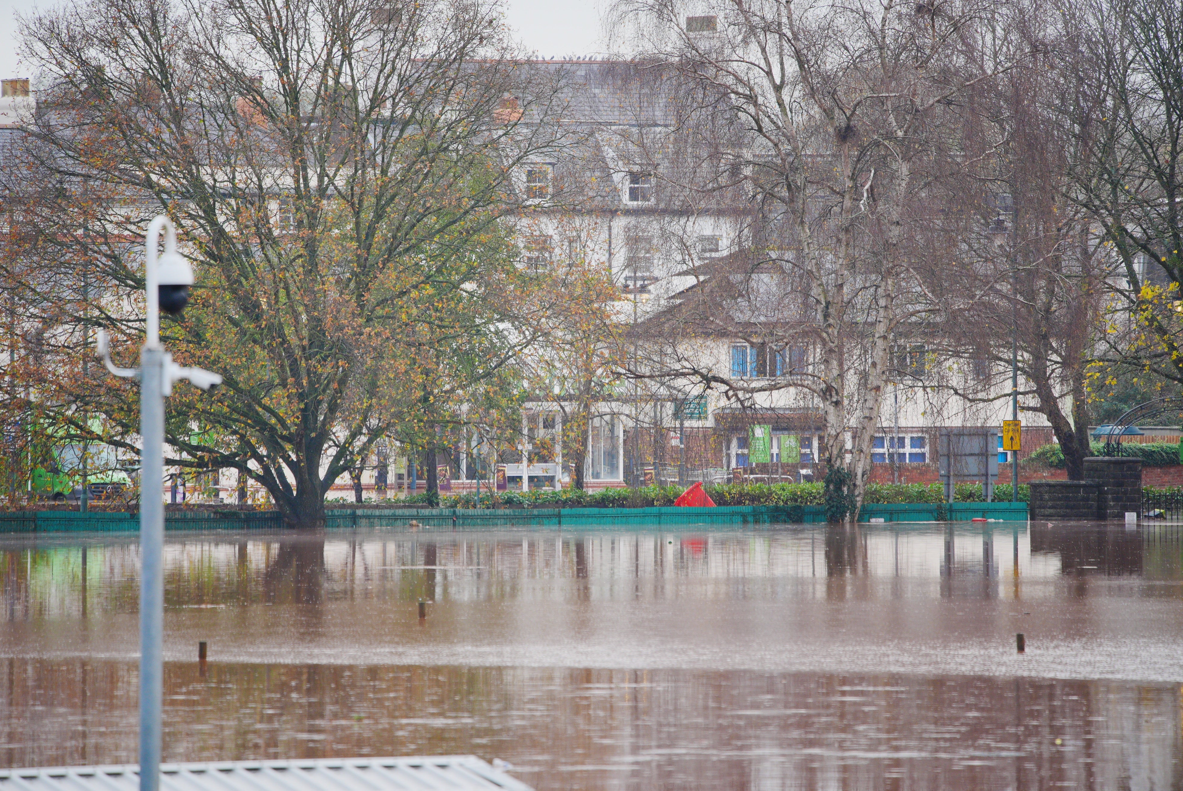 Floodwater in Monmouth in November