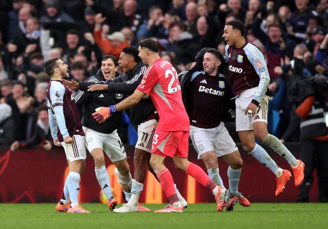 <p>Aston Villa snatched the most dramatic of wins with Emi Buendia’s scrambled 95th-minute effort</p>