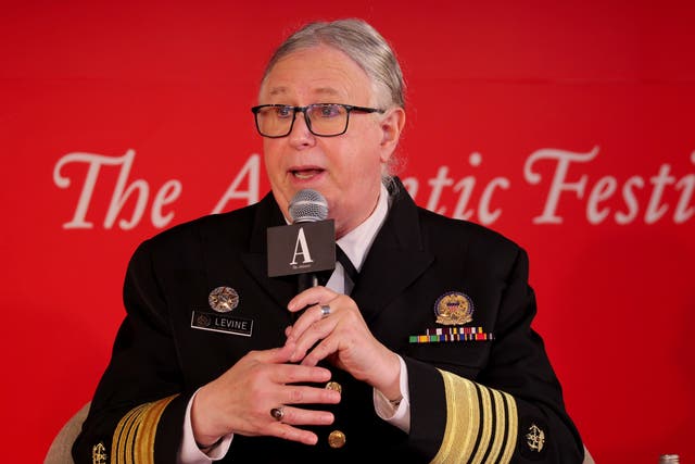 <p>The Department of Health and Human Services removed Adm. Rachel Levine's name from her official portrait, instead using her previous name, a new report reveals</p>