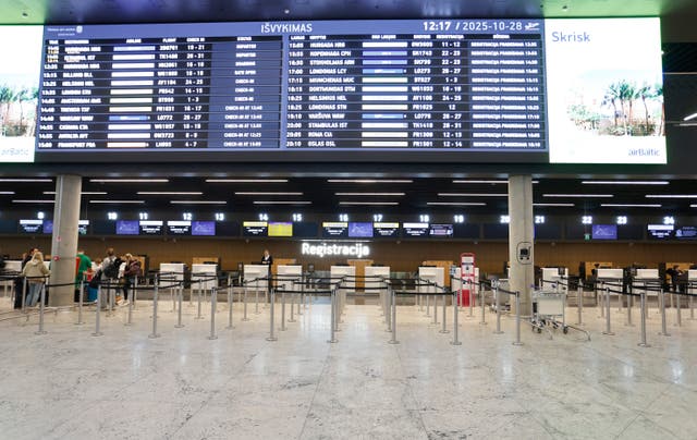 <p>Vilnius airport has been forced to shut again after the sightings</p>