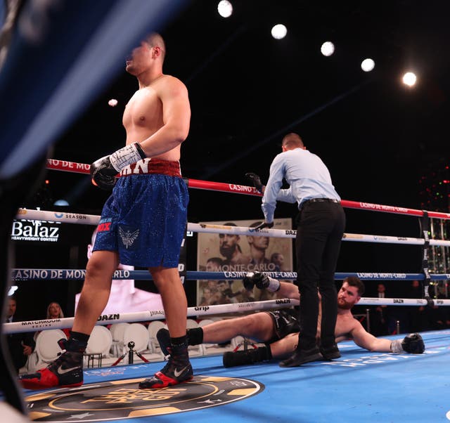 <p>Johnny Fisher was floored by Ivan Balaz in the first round</p>