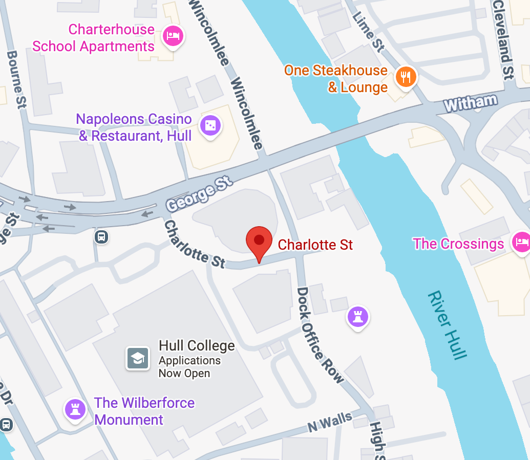 The men are said to have crashed their vehicle into a wall in Charlotte Street before fleeing into the River Hull