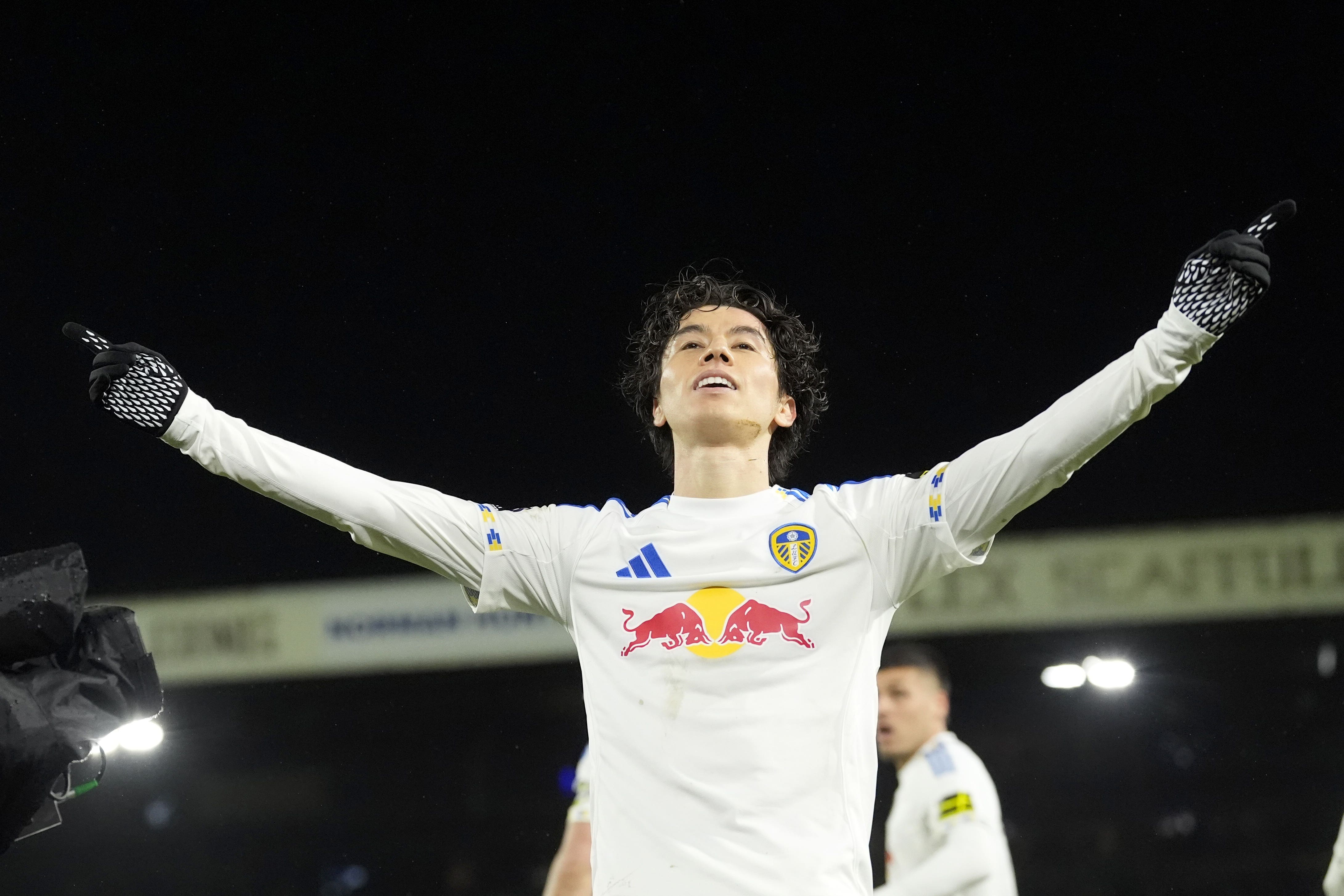 <p>Ao Tanaka snatched a point for Leeds in dramatic fashion</p>