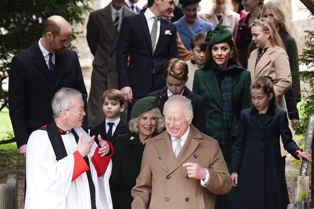 <p>King Charles having hosted the biggest ever family event at <a href="https://www.independent.co.uk/news/uk/home-news/royal-family-christmas-william-kate-charles-sandringham-b2669815.html">his Sandringham estate last year </a>(Aaron Chown/PA)</p>