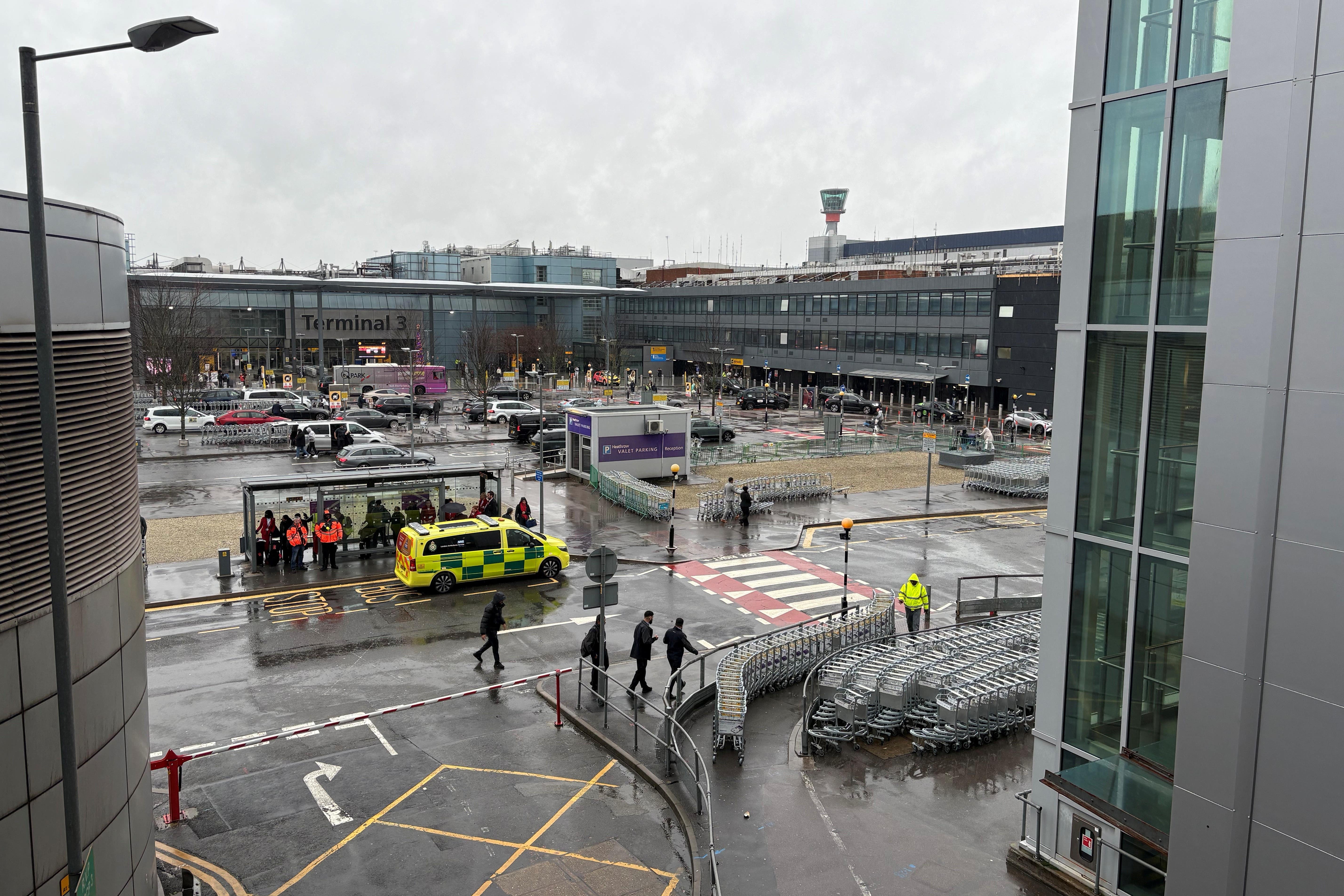 <p>Passengers said they waited for hours for buses out of Heathrow’s Terminal 3 (Andrew Matthews/PA)</p>