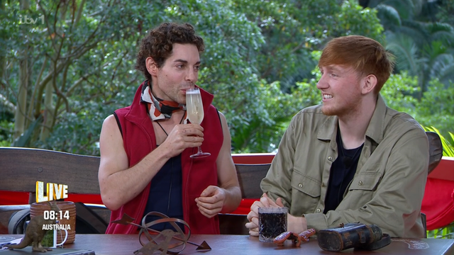 <p>Tom and Ginge on I'm a Celebrity</p>