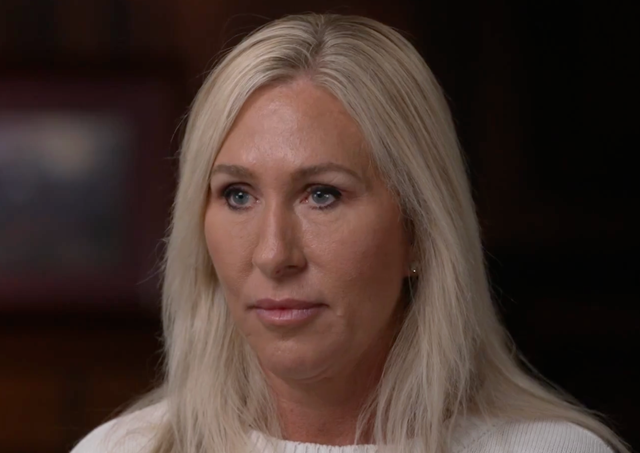 <p>Representative Marjorie Taylor Greene said on '60 Minutes' that her Republican colleagues have mocked President Donald Trump behind his back</p>