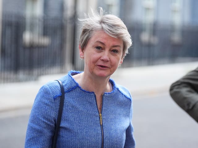 <p>Yvette Cooper has accused Russia of waging "information warfare"</p>