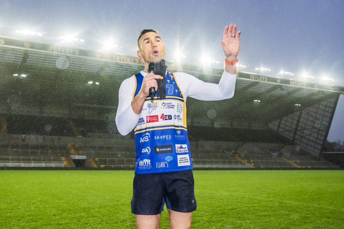 Kevin Sinfield finishes latest challenge, raising &pound;1.15m for MND charities