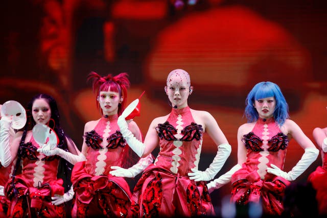<p>(L-R) CHISA, JURIN, COCONA and HINATA of XG perform at the 2025 Coachella Valley Music and Arts Festival </p>