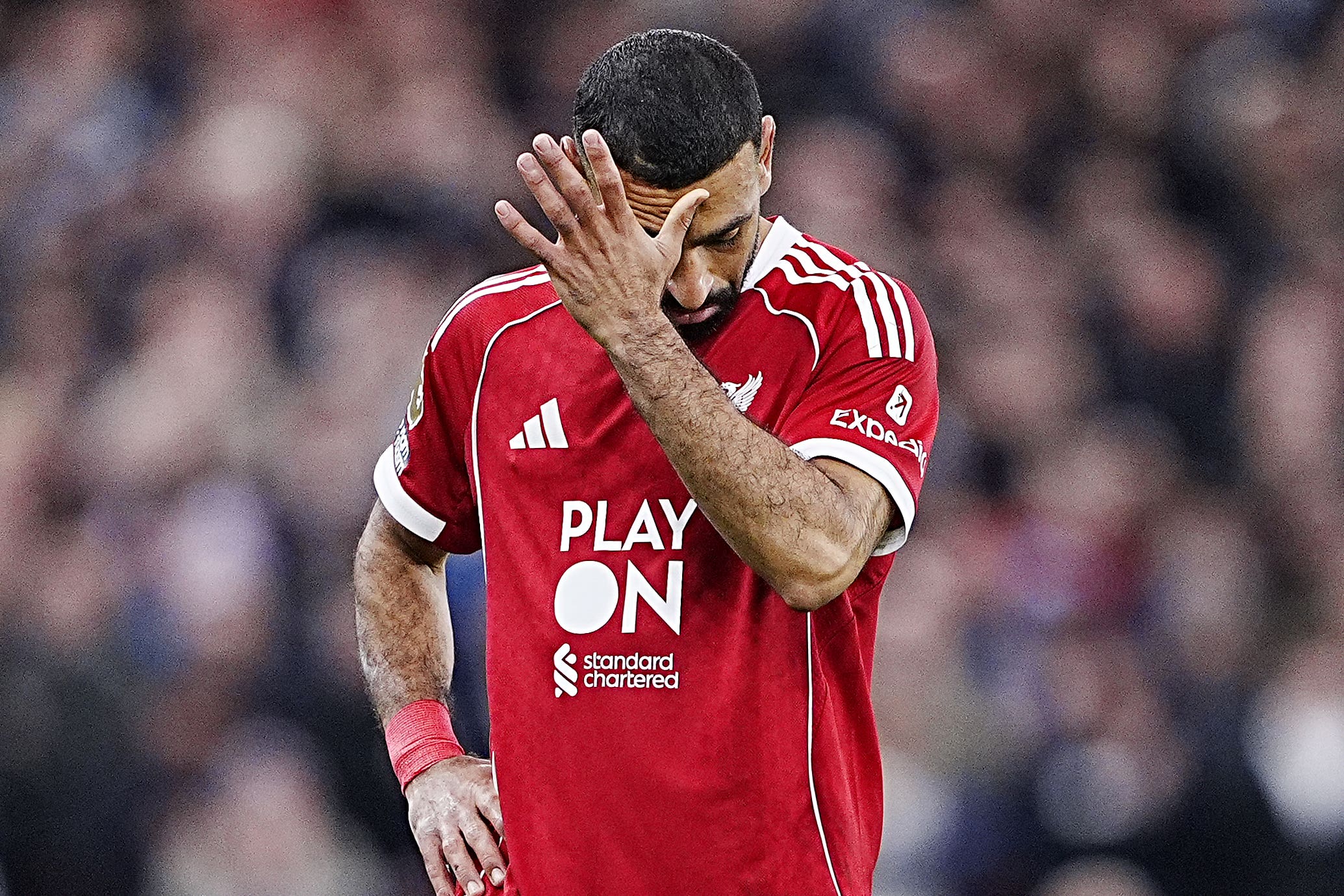 <p>Mo Salah has been left out of Liverpool’s squad to face Inter Milan (Peter Byrne/PA)</p>