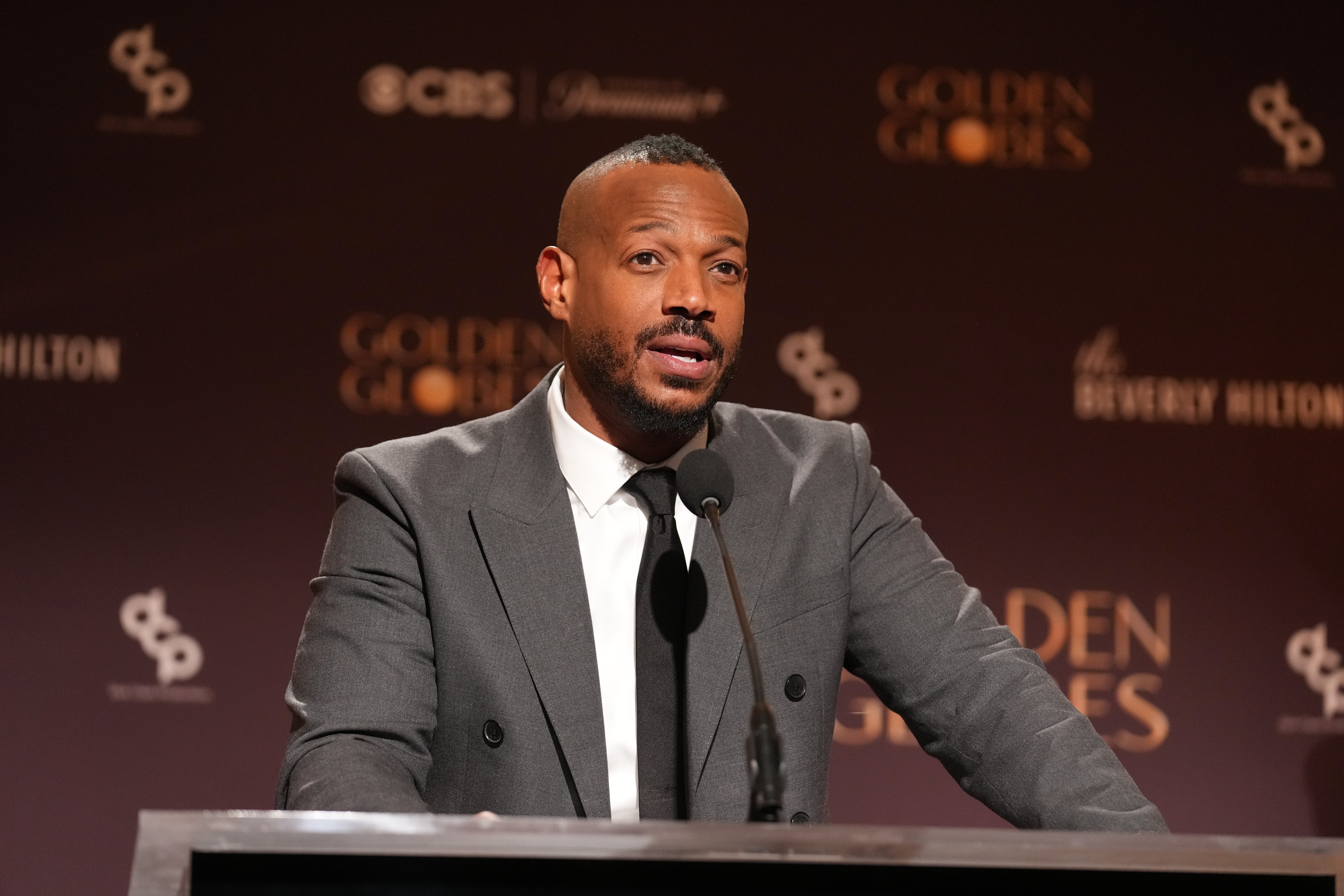 Marlon Wayans speaks during the nominations announcement for the 83rd Golden Globes
