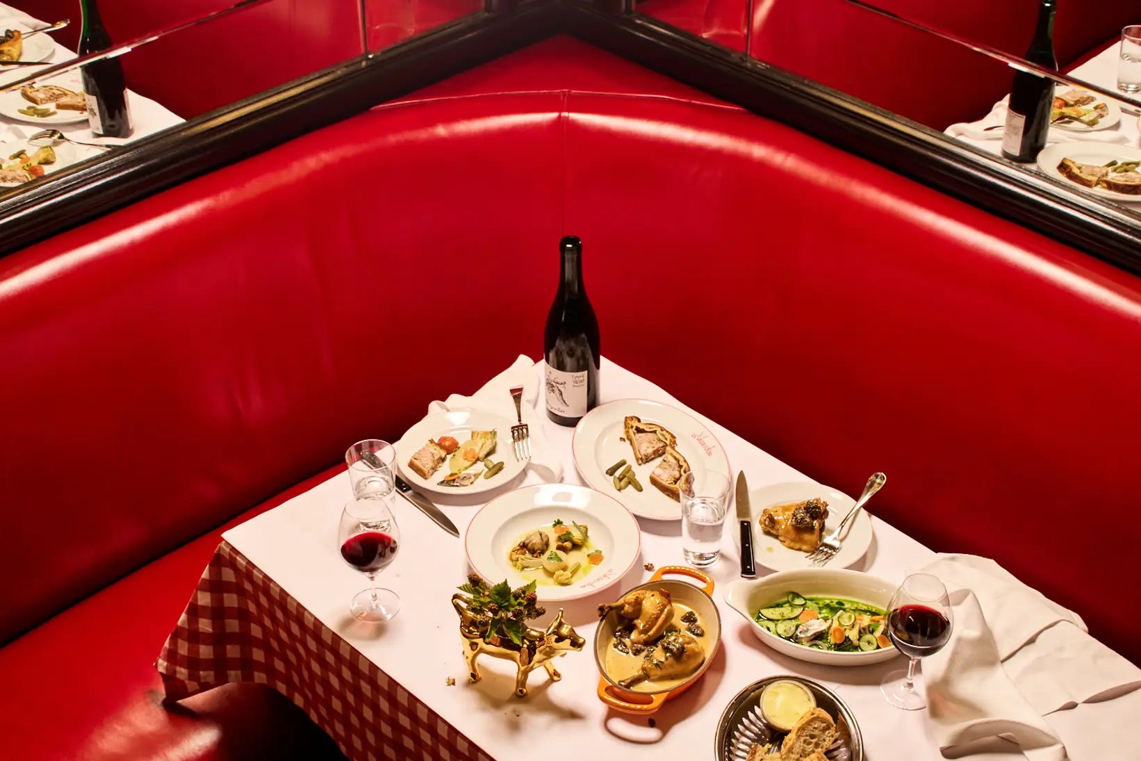 The list is courtesy of restaurant reservation platform OpenTable, which finalized it by combining diner reviews with reservation demand and five-star review percentages. Pictured is Le Veau d'Or in New York