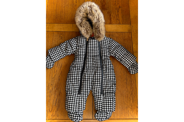 best baby snowsuit indybest review Holland Cooper baby snowsuit houndstooth
