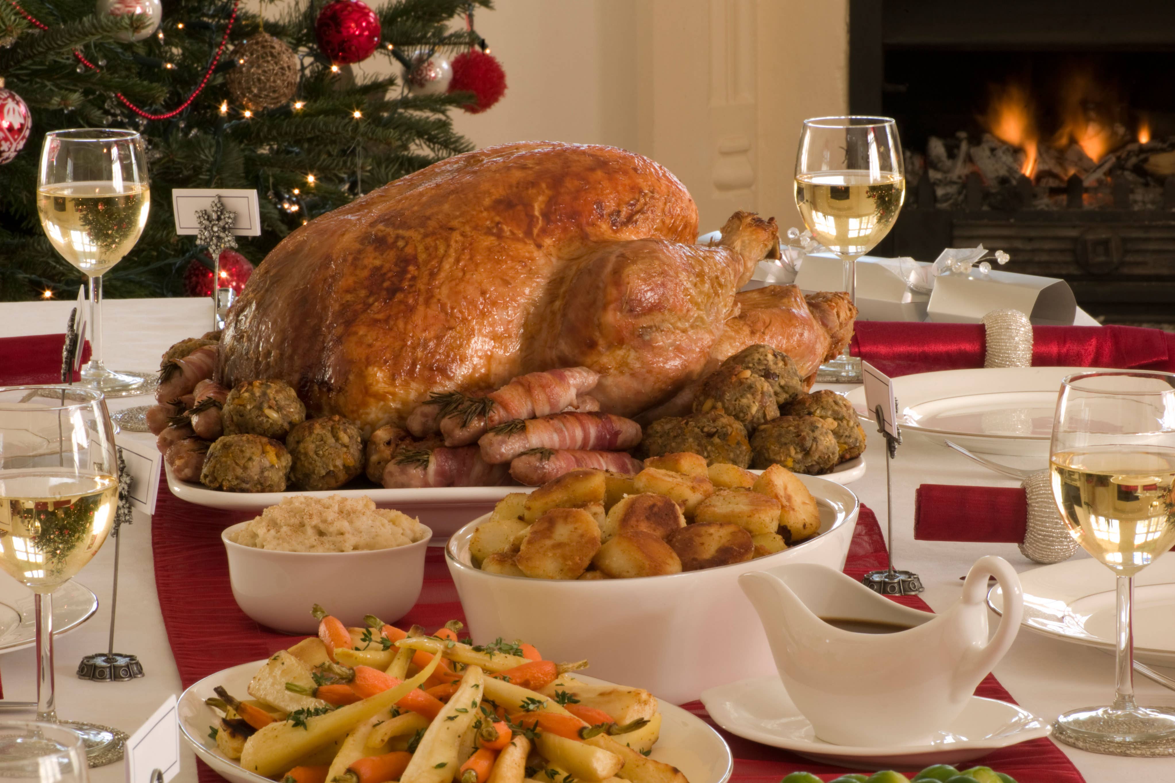 A turkey and all the trimmings for four will cost an average £32.46 this year (Alamy/PA)