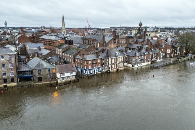 Flooding in York (Danny Lawson/PA)