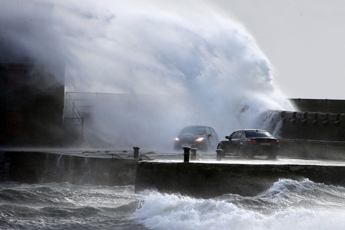 Image for Trains suspended and ferries cancelled as Storm Bram sweeps in