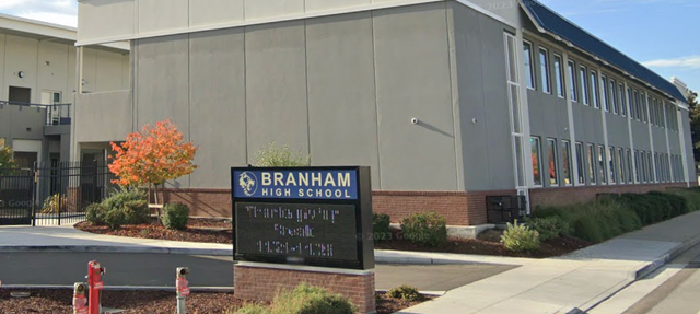 <p>Eight students at Branham High School were photographed forming a “human swastika,” prompting outrage amongst the local community</p>