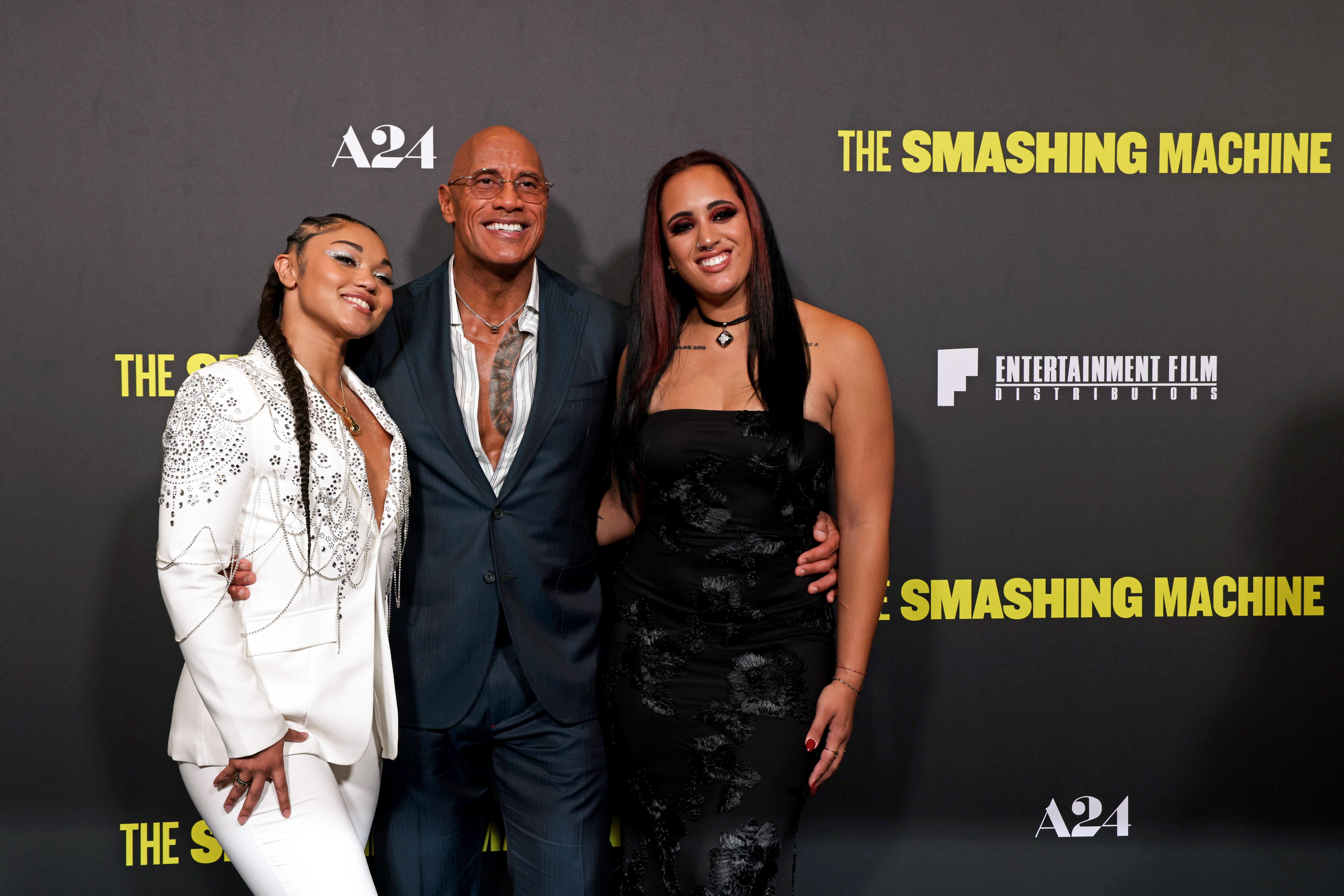 Dwayne Johnson's daughter Ava Reign (right) has confirmed her romance with WWE star Tatiana Dumas (left).