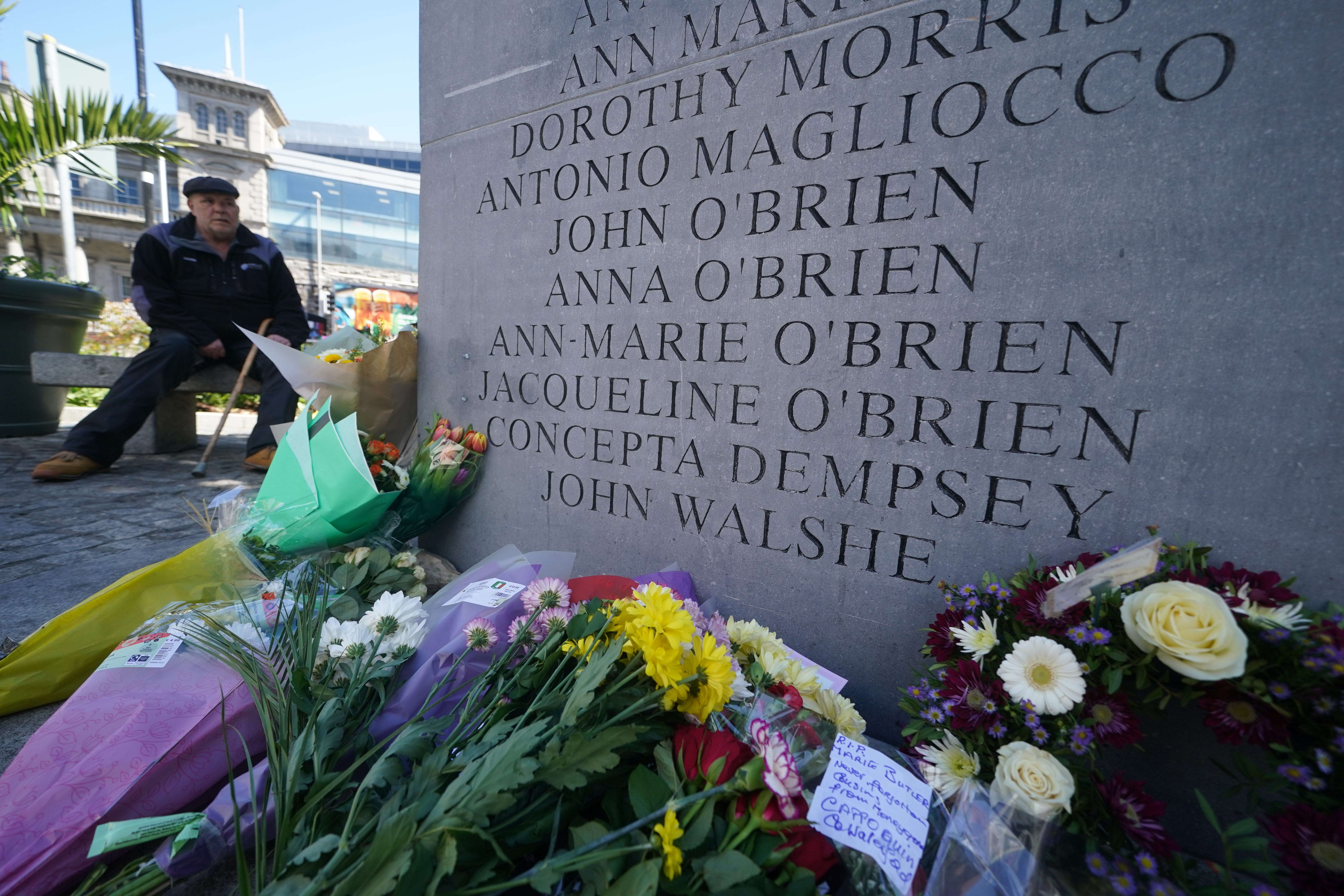 A memorial to the victims of the Dublin and Monaghan bombings (Brian Lawless/PA)