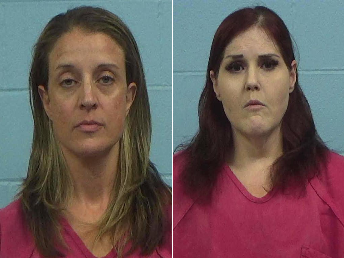 <p>Cailin Doyle (left) and Karinna Robertson (right) were arrested after investigators say they hid 8-year-old Cadence Doyle overnight, triggering a large-scale search</p>