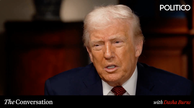 <p>President Donald Trump speaks to Politico's Dasha Burns in interview published Dec. 9, 2025.</p>