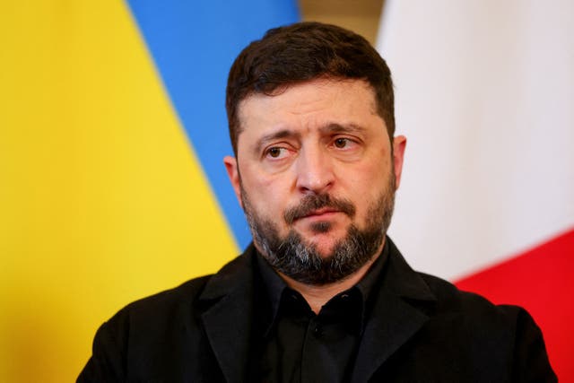 <p>Ukraine's President Volodymyr Zelensky attends a meeting with his French, British and German counterparts at Number 10 Downing Street in central London on December 8, 2025</p>