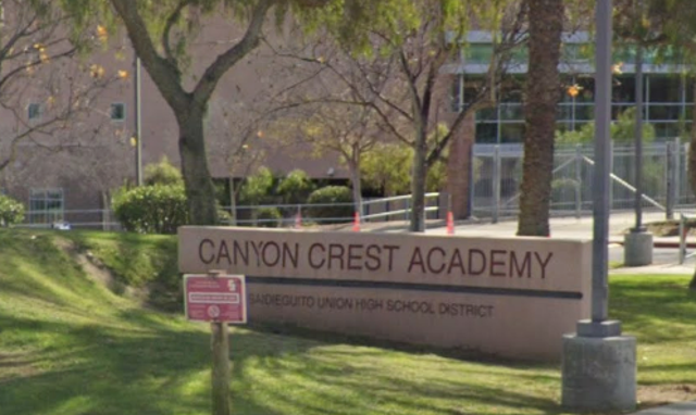 <p>Students at Canyon Crest Academy in San Diego were outraged to learn an inappropriate live event was filmed in their gymnasium over the weekend, according to reports</p>