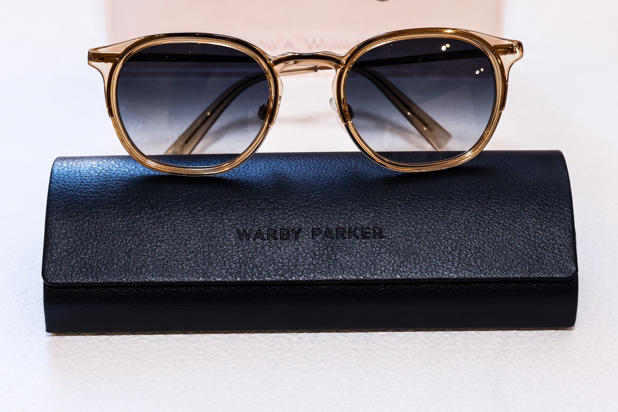 Google will create its AI glasses with Warby Parker, whose sunglasses are displayed here during the 2025 Girls Write Now Awards at DVF Studio on 9 October, 2025 in New York City