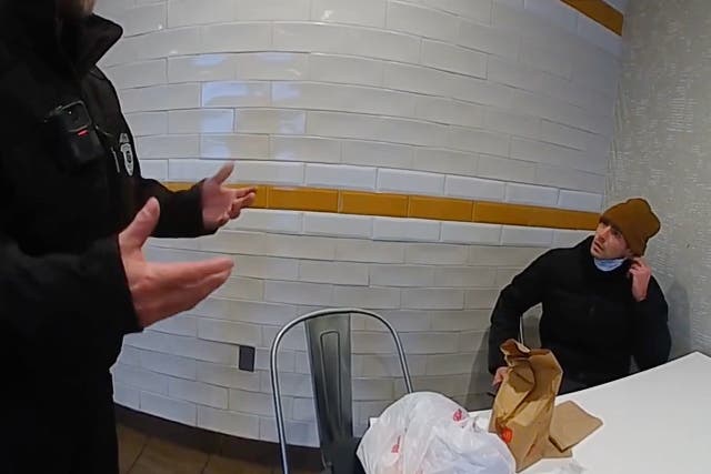 <p>This image taken from video released by Pennsylvania State Police shows Luigi Mangione, a suspect in the fatal shooting of UnitedHealthcare CEO Brian Thompson, at a McDonald's in Altoona, Pennsylvania, on Dec. 9, 2024</p>