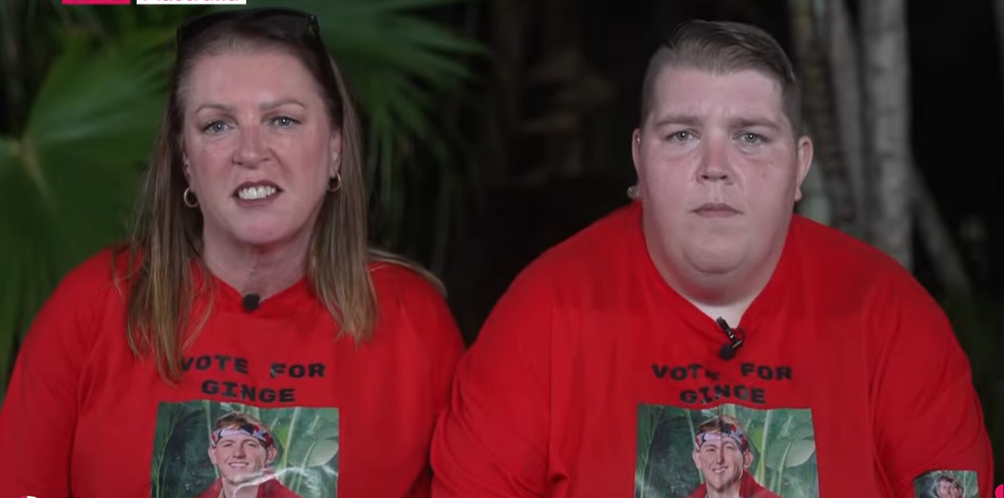 Ginge’s mum and sister jetted out to Australia to support him