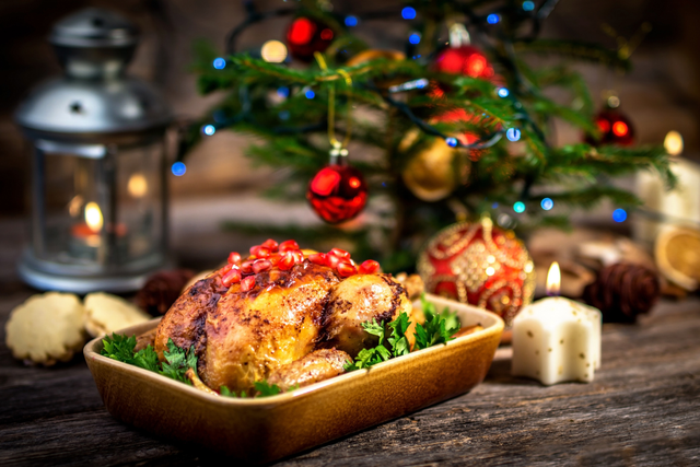 <p>Chicken is a better-value centrepiece than turkey this year, say experts</p>