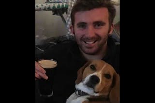 George Hooley pictured with his dog, Mabel