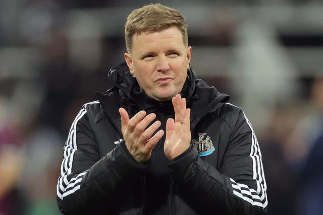 Newcastle boss Eddie Howe is confident their Champions League fate is in their hands (Steve Welsh/PA)