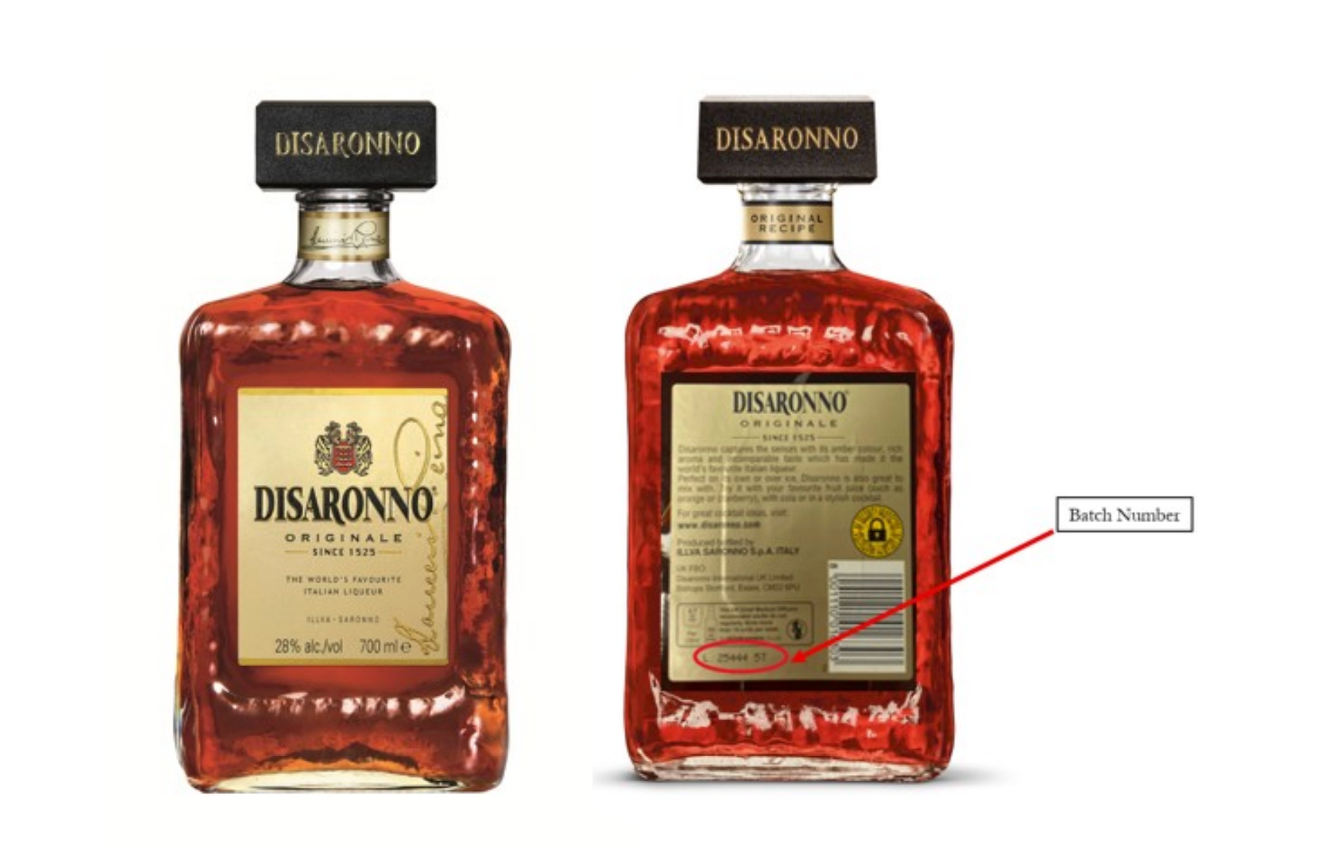 <p>Disaronno Originale product recall</p>
