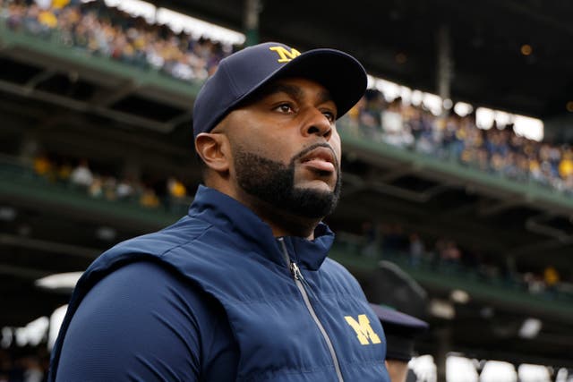 <p>Head football coach for the University of Michigan, Sherrone Moore, has been jailed just hours after being fired for having an 'inappropriate relationship’</p>