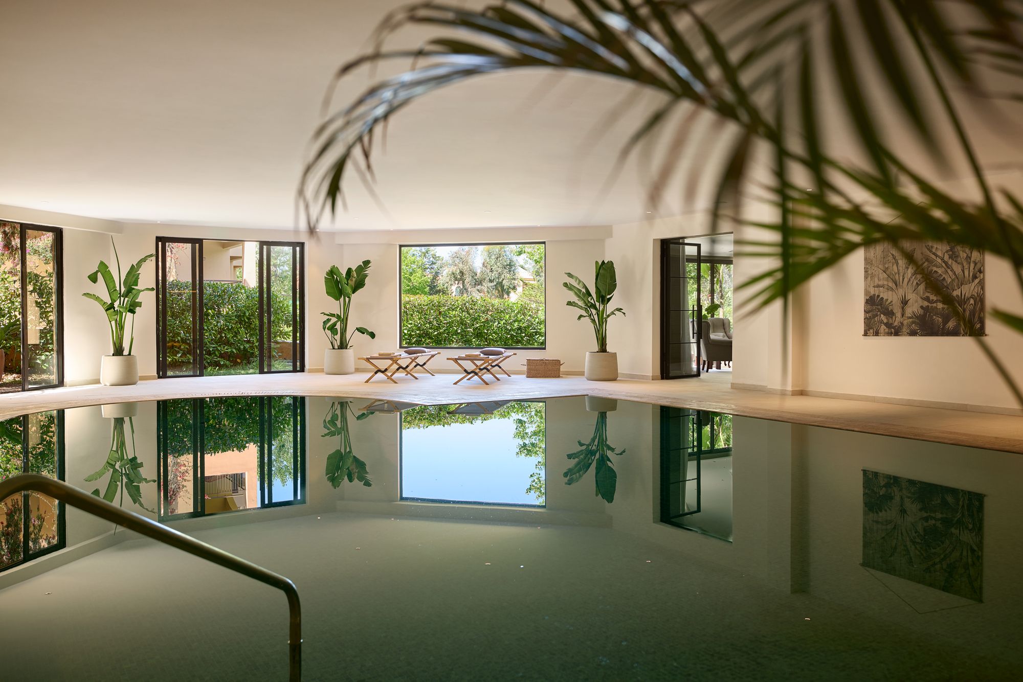 The indoor pool, in the newly-renovated spa, at LUXME Costa Botanica