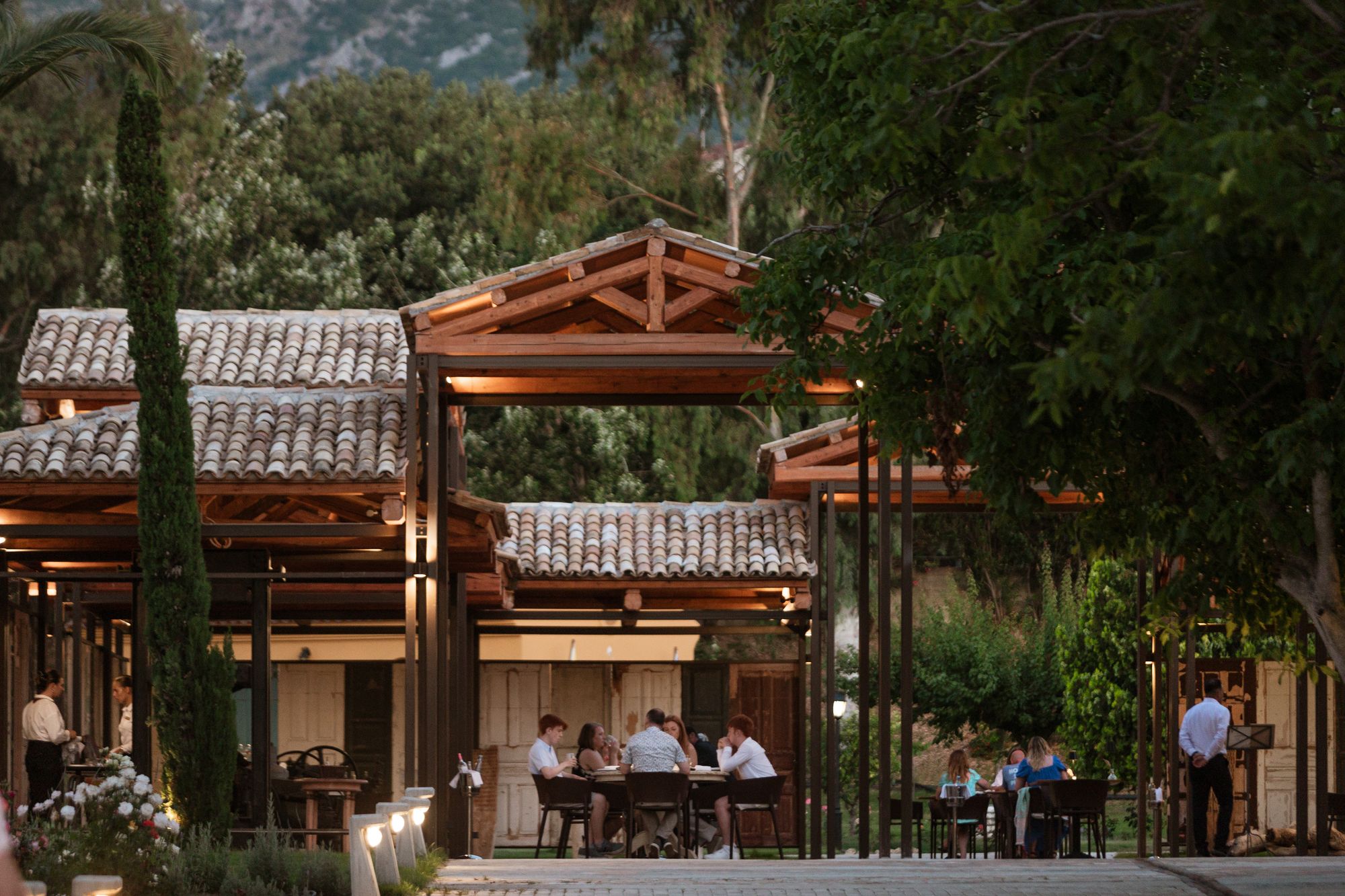 The vast and buzzing piazza is one of the resort’s highlights