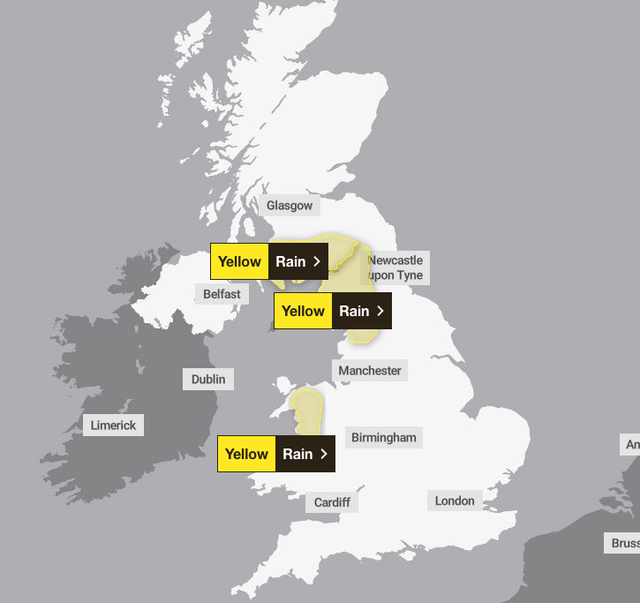 Met Office issues yellow weather warnings ahead of another wet weekend ...