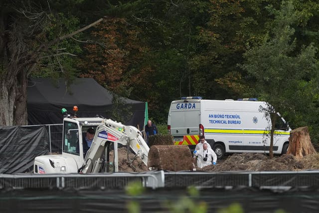 Teams at work at the scene in Donabate earlier this year (Brian Lawless/PA)
