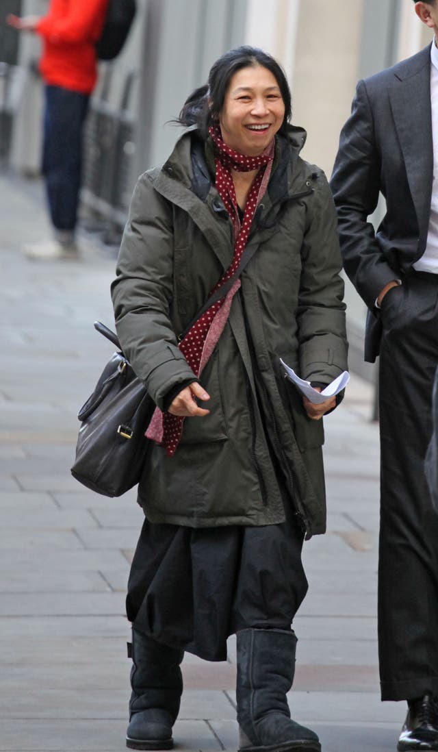 <p>The London-based painter, 54, insists that the messages her ex sent her before his bankruptcy legitimately handed sole ownership to her</p>