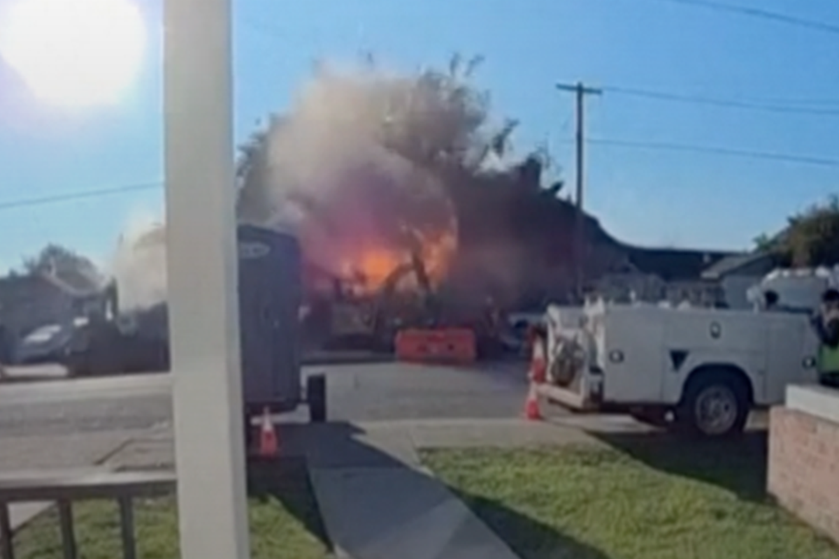 Moment house obliterated by gas explosion filmed on doorbell camera ...