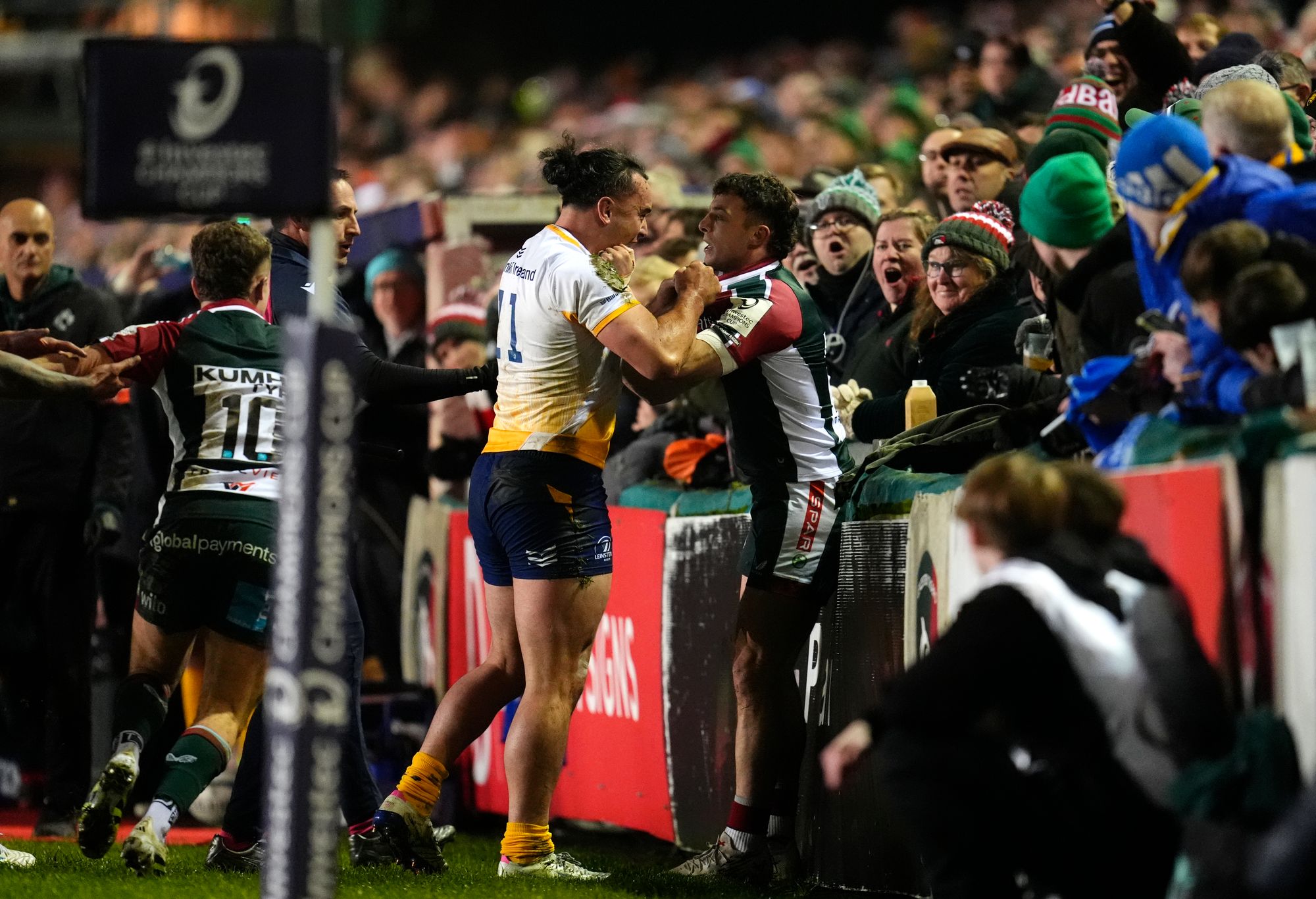 Tempers flared between James Lowe and Adam Radwan