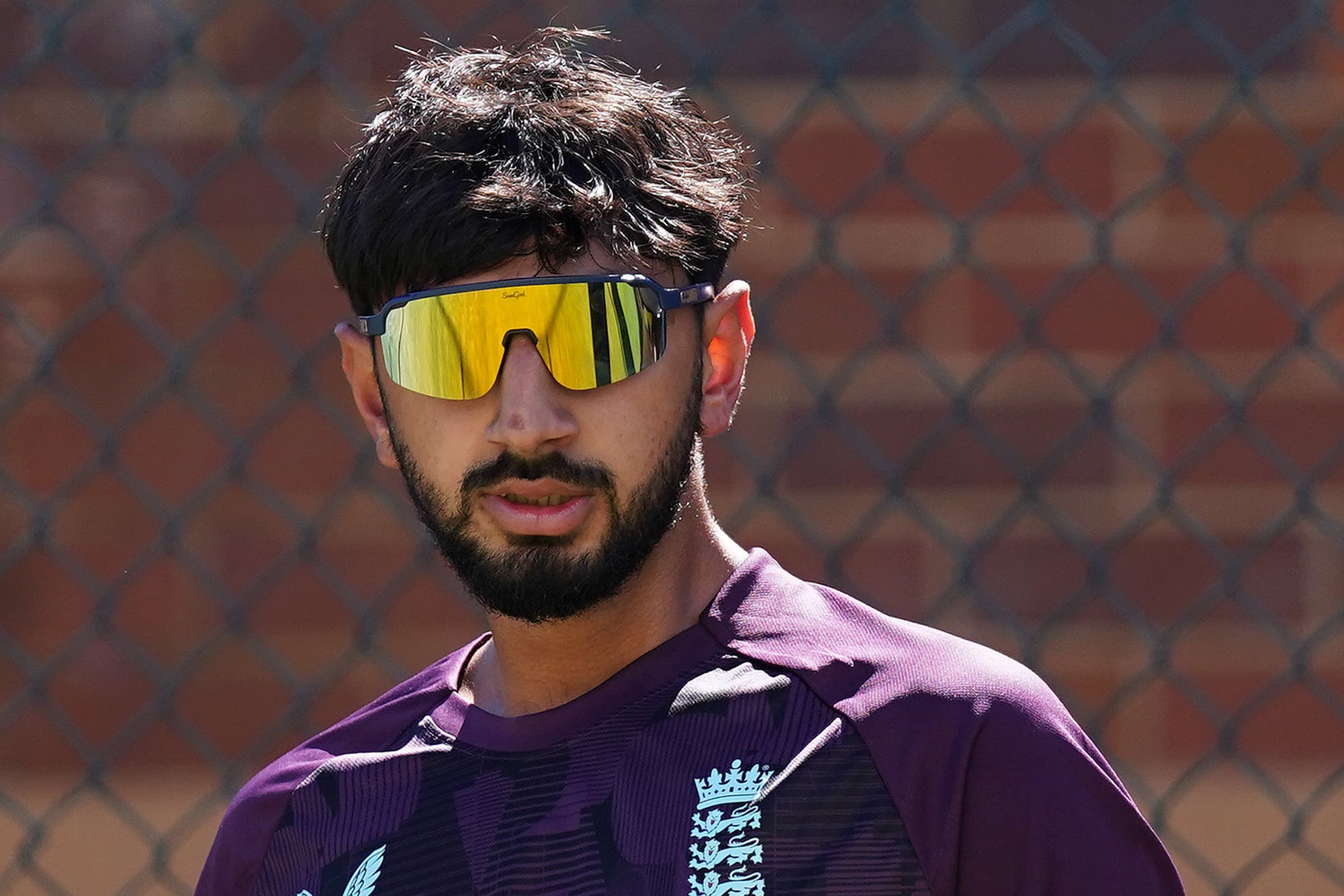 England�s Shoaib Bashir looks on during a nets session at The Gabba (Robbie Stephenson/PA)