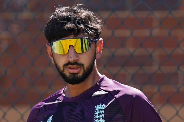 England�s Shoaib Bashir looks on during a nets session at The Gabba (Robbie Stephenson/PA)