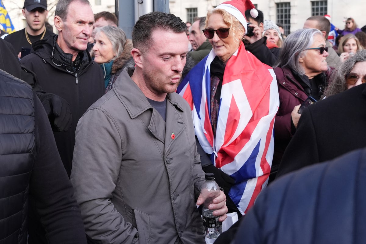 Tommy Robinson to hold Unite the Kingdom Christmas service' amid protests live
