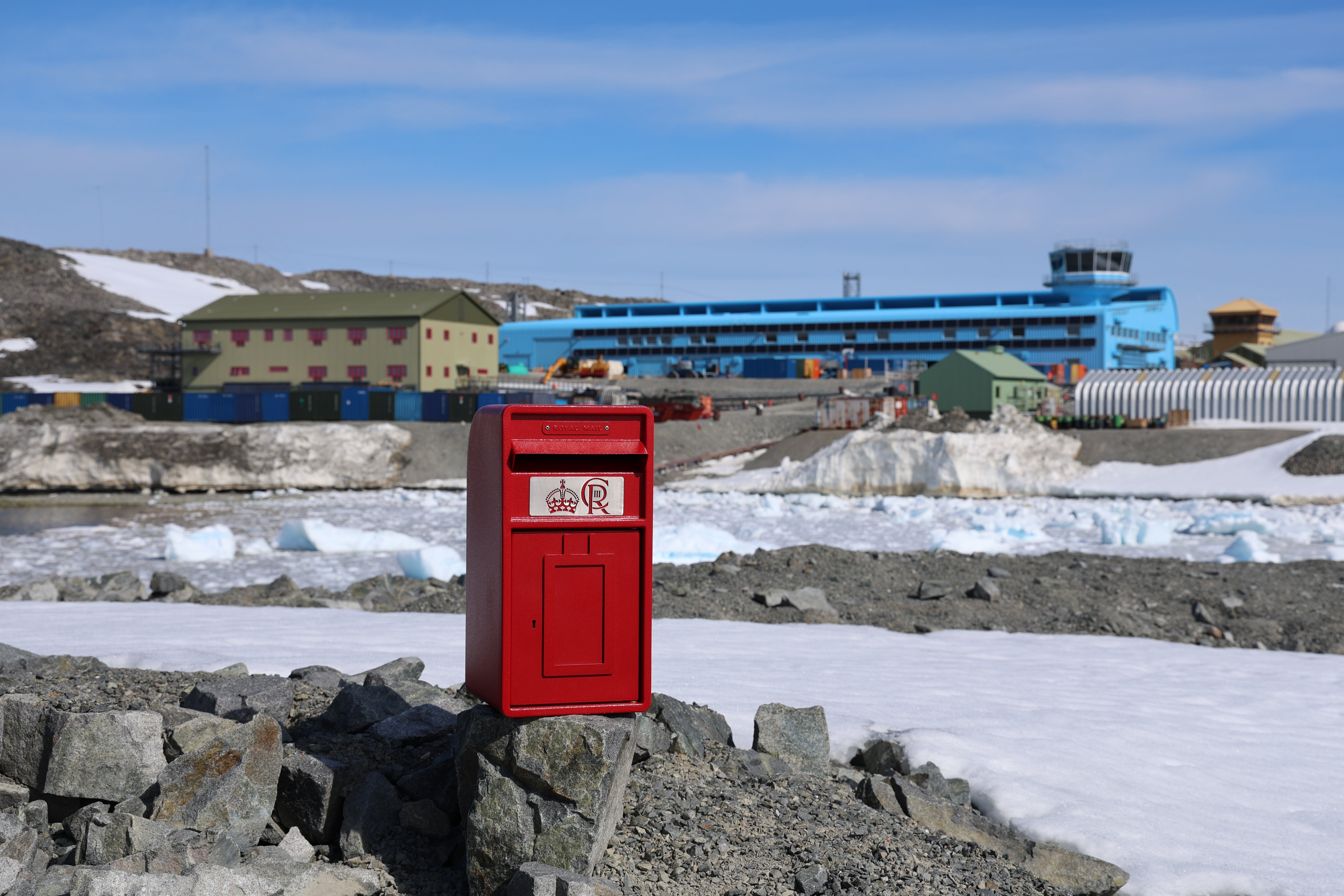 The new post box in front of the Discovery Building